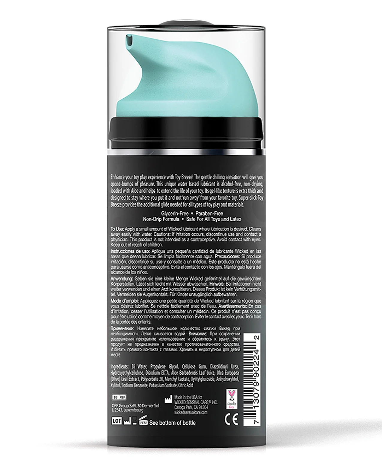 Wicked Sensual Care Toy Love Chill Water Based Cooling Lubricant - 3.3 oz - Image 2