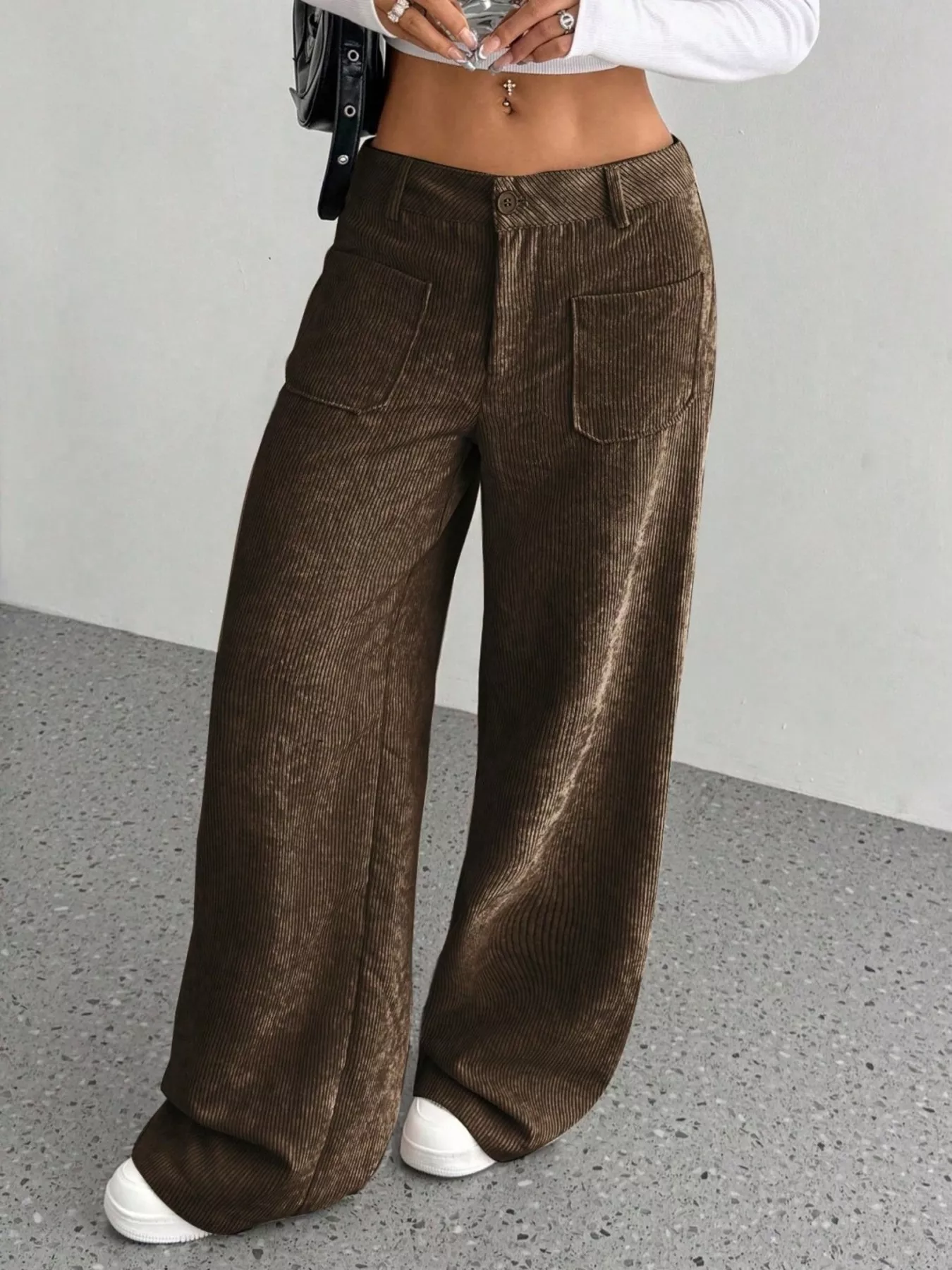 Wide Leg Corduroy Pants - Image 17