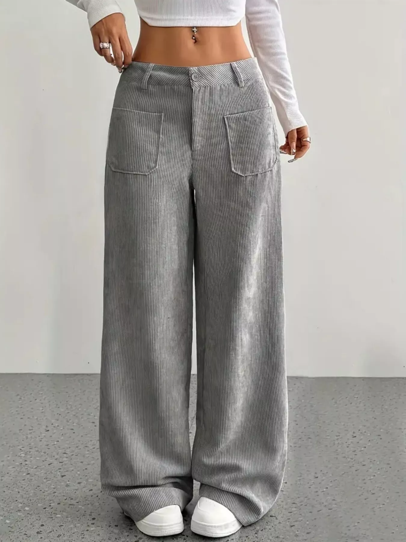 Wide Leg Corduroy Pants - Image 18