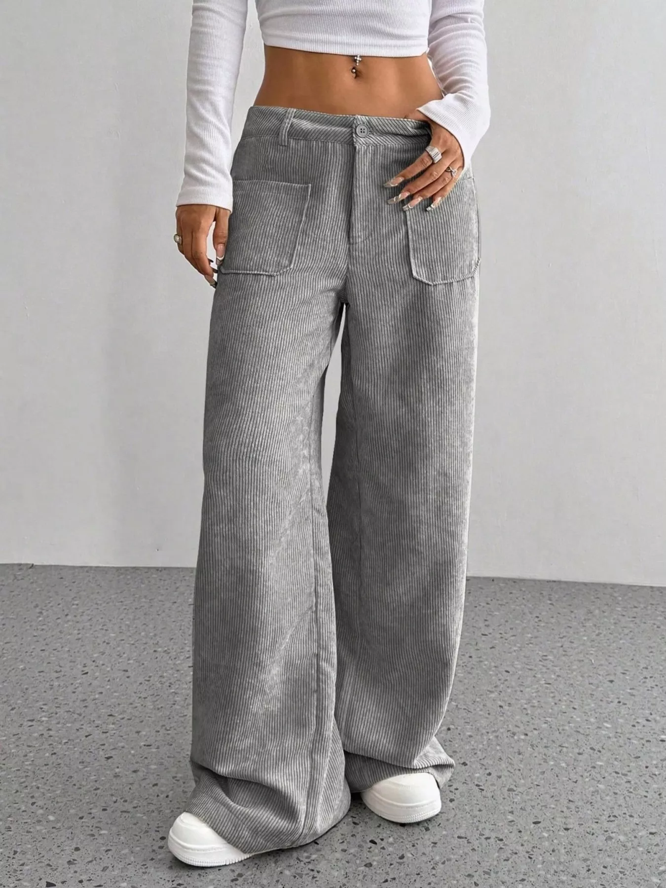 Wide Leg Corduroy Pants - Image 22