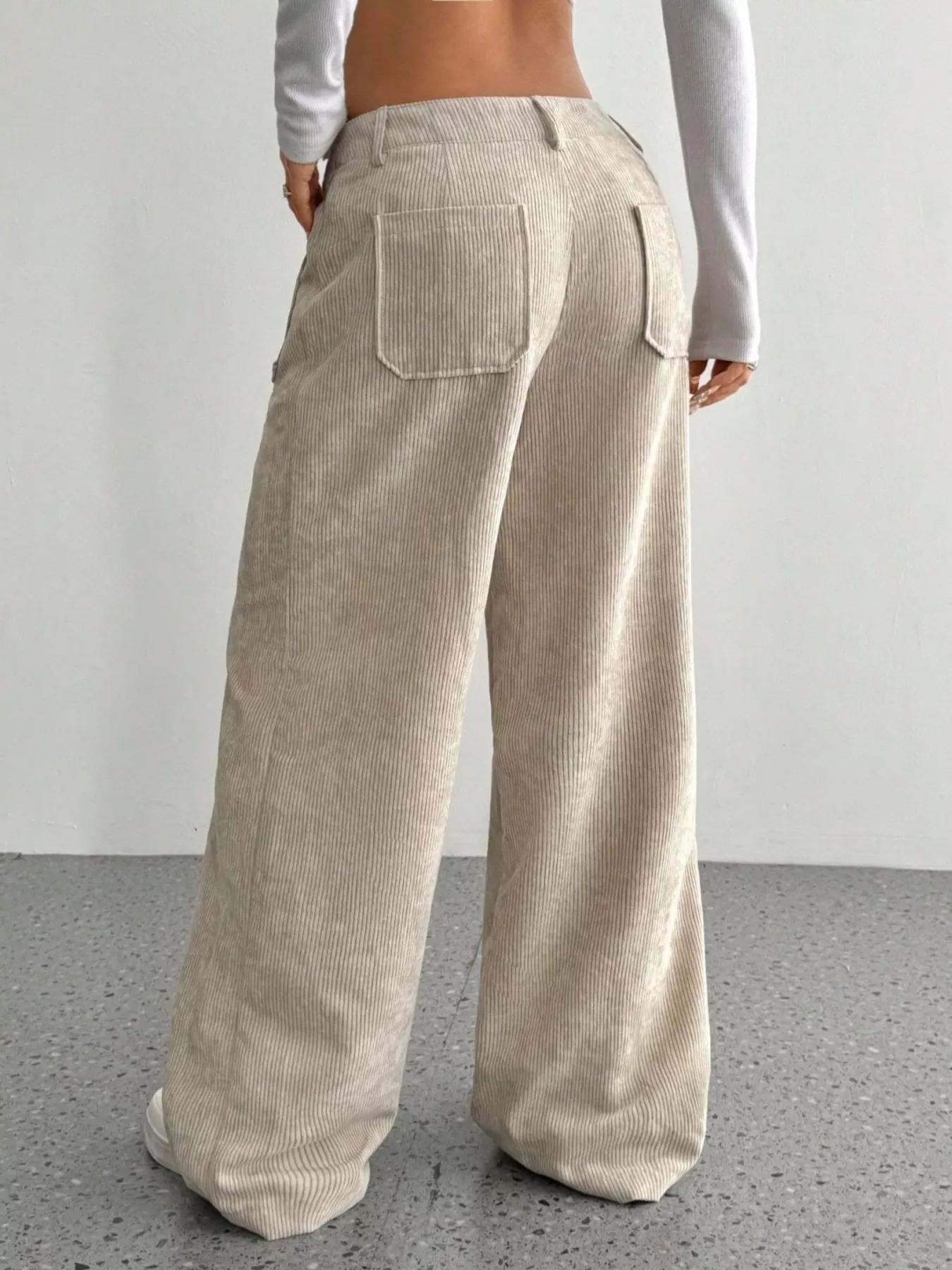 Wide Leg Corduroy Pants - Image 4