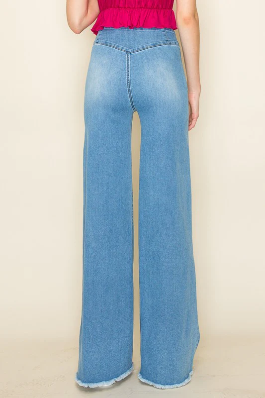 Wide leg, denim pants,  jeans, western - Image 8