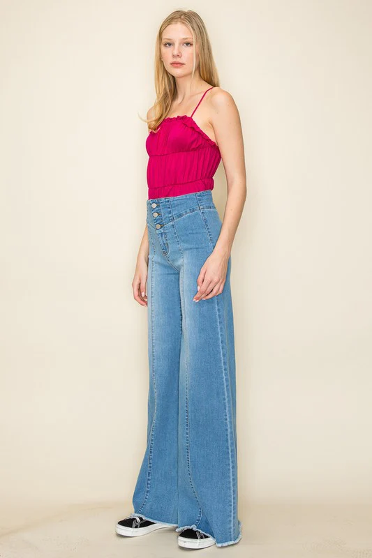 Wide leg, denim pants,  jeans, western - Image 9