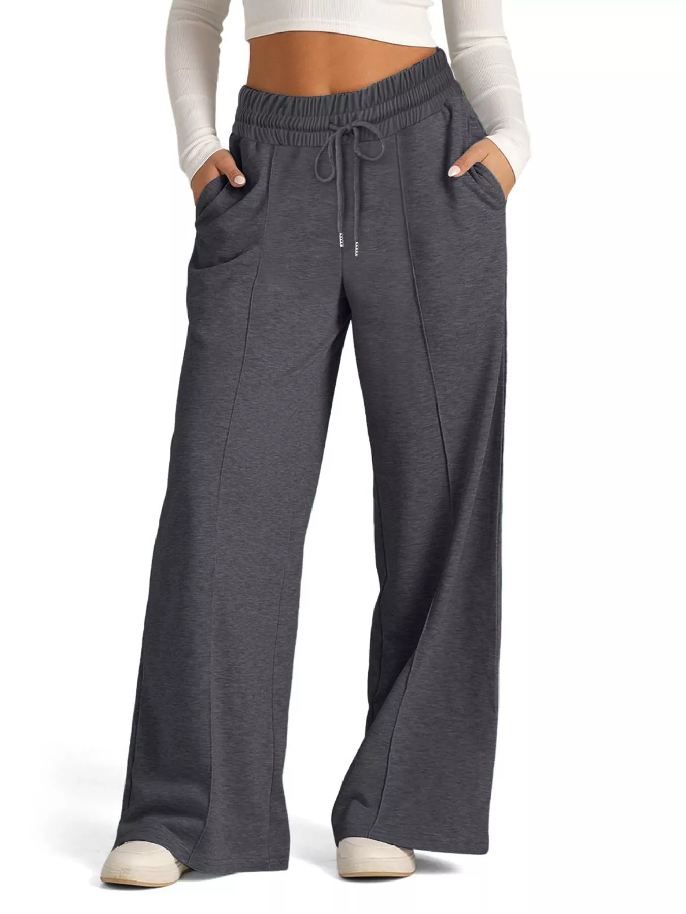 Wide Leg Drawstring Pants - Image 6