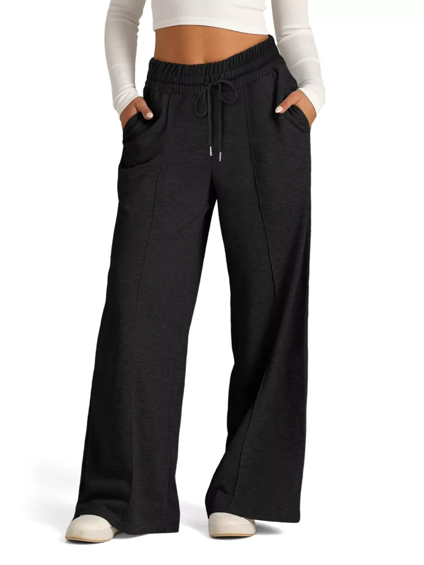 Wide Leg Drawstring Pants - Image 8