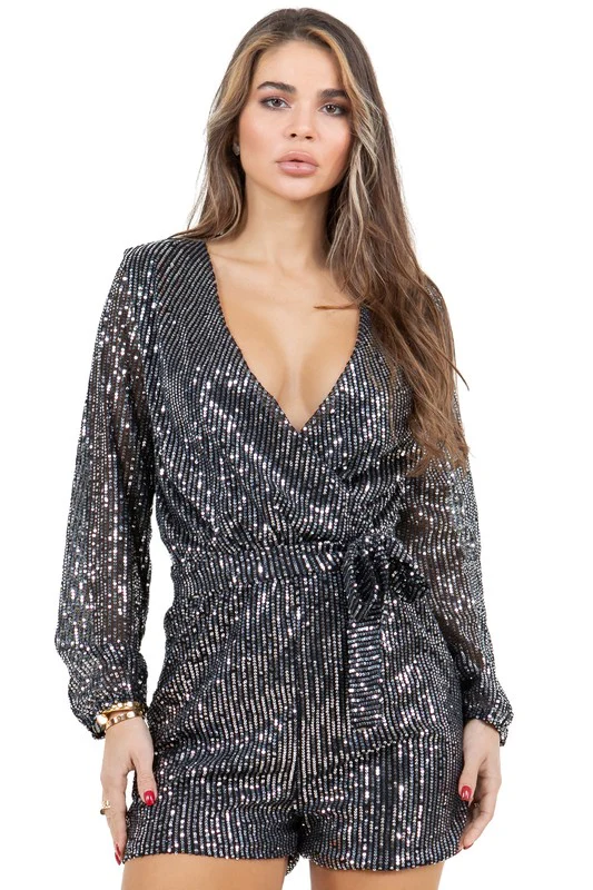 WOMEN FASHION SEQUIN ROMPERS - Image 3