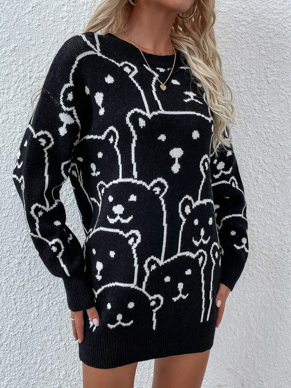 Womens Long Sleeve Round Neck Pullover Sweater - Image 17