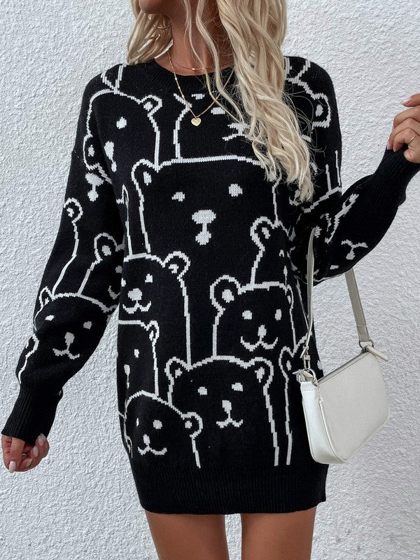 Womens Long Sleeve Round Neck Pullover Sweater - Image 18