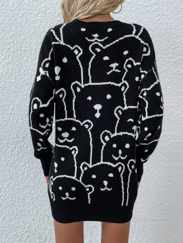 Womens Long Sleeve Round Neck Pullover Sweater - Image 19