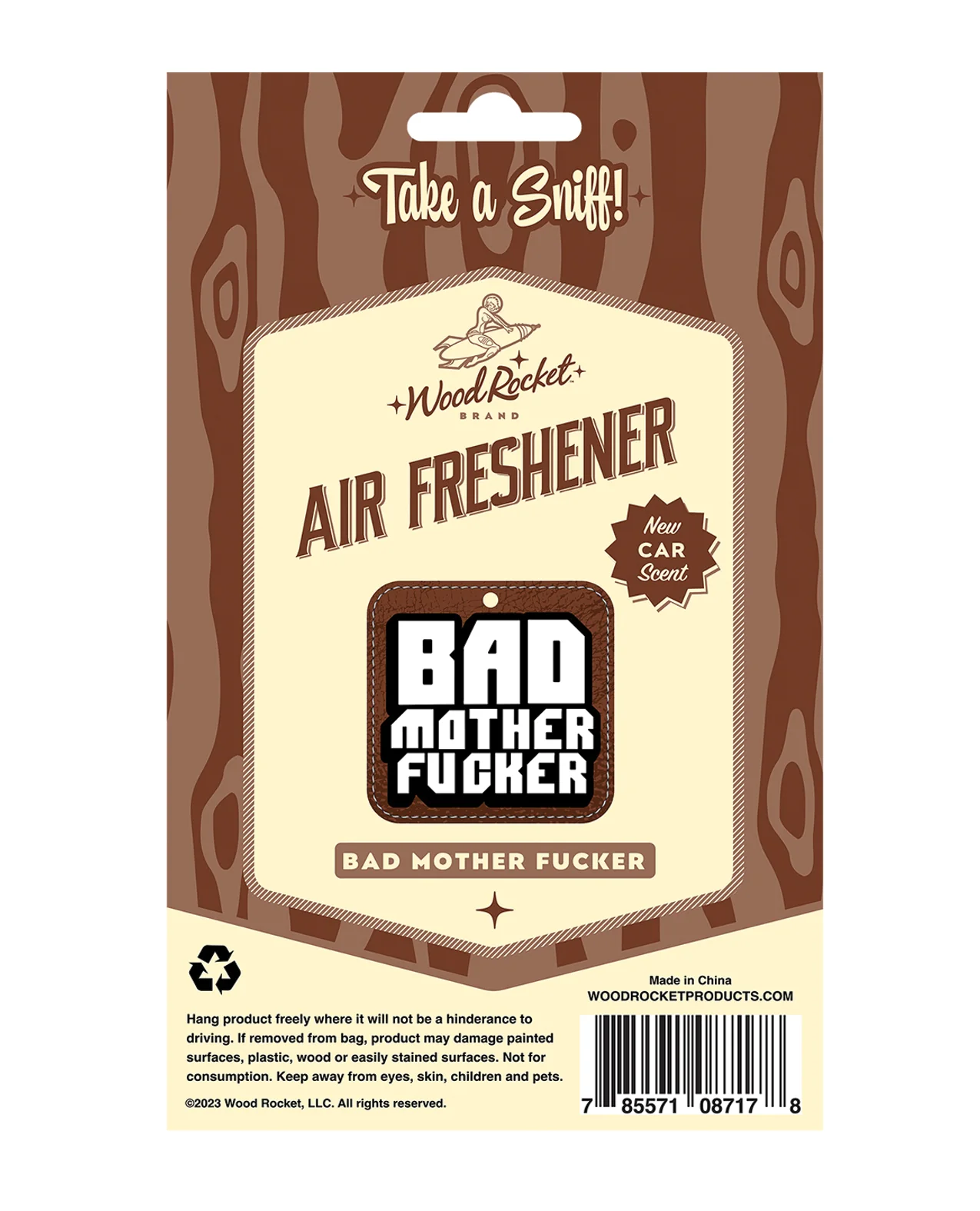 Wood Rocket Bad Mother Fucker Air Freshener - New Car Smell - Image 2