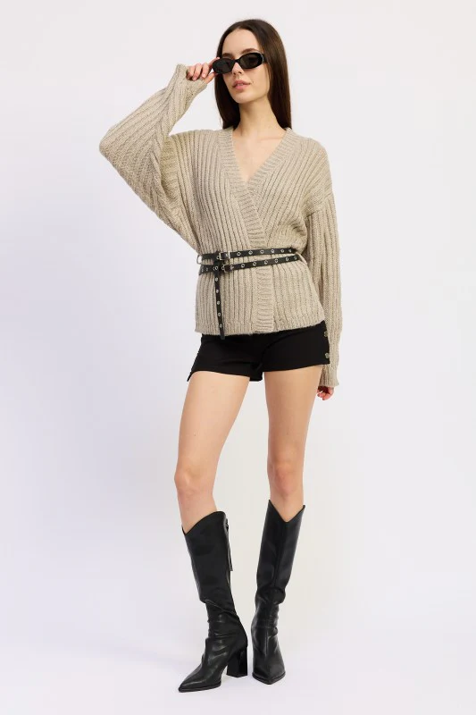 WRAPPED CARDIGAN WITH BELT - Image 5