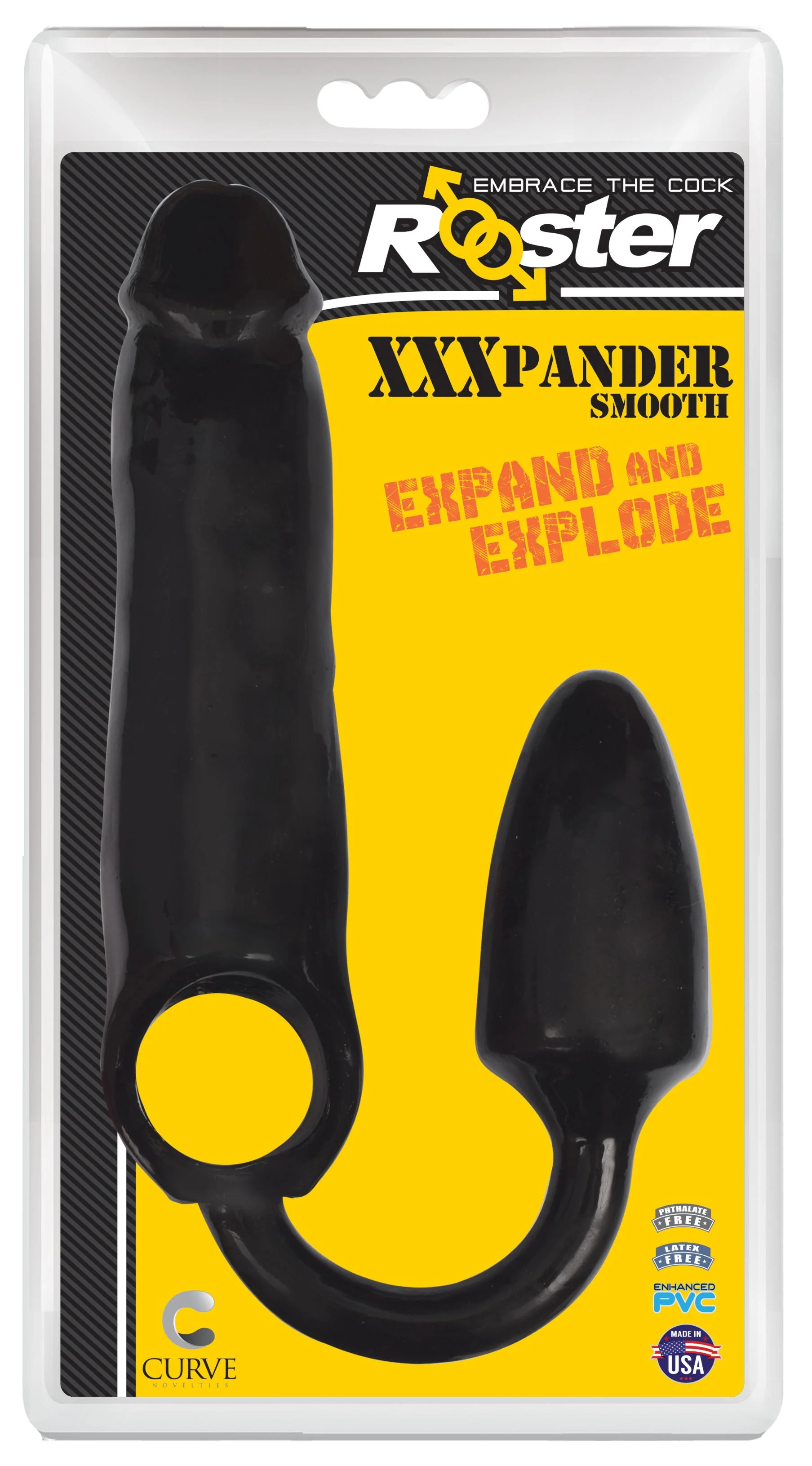Xxxpander Sheath With Smooth Plug - Black - Image 2
