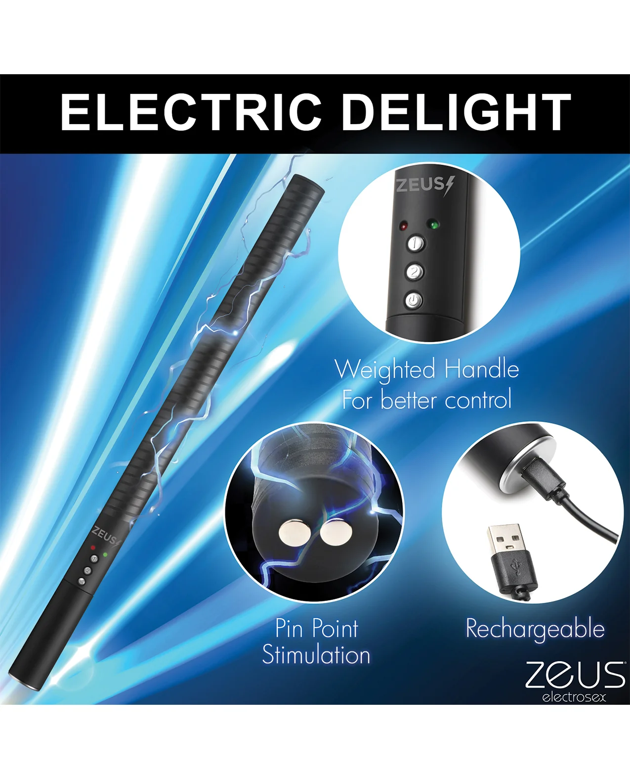 Zeus Electrosex E-Stim Baton - Image 4
