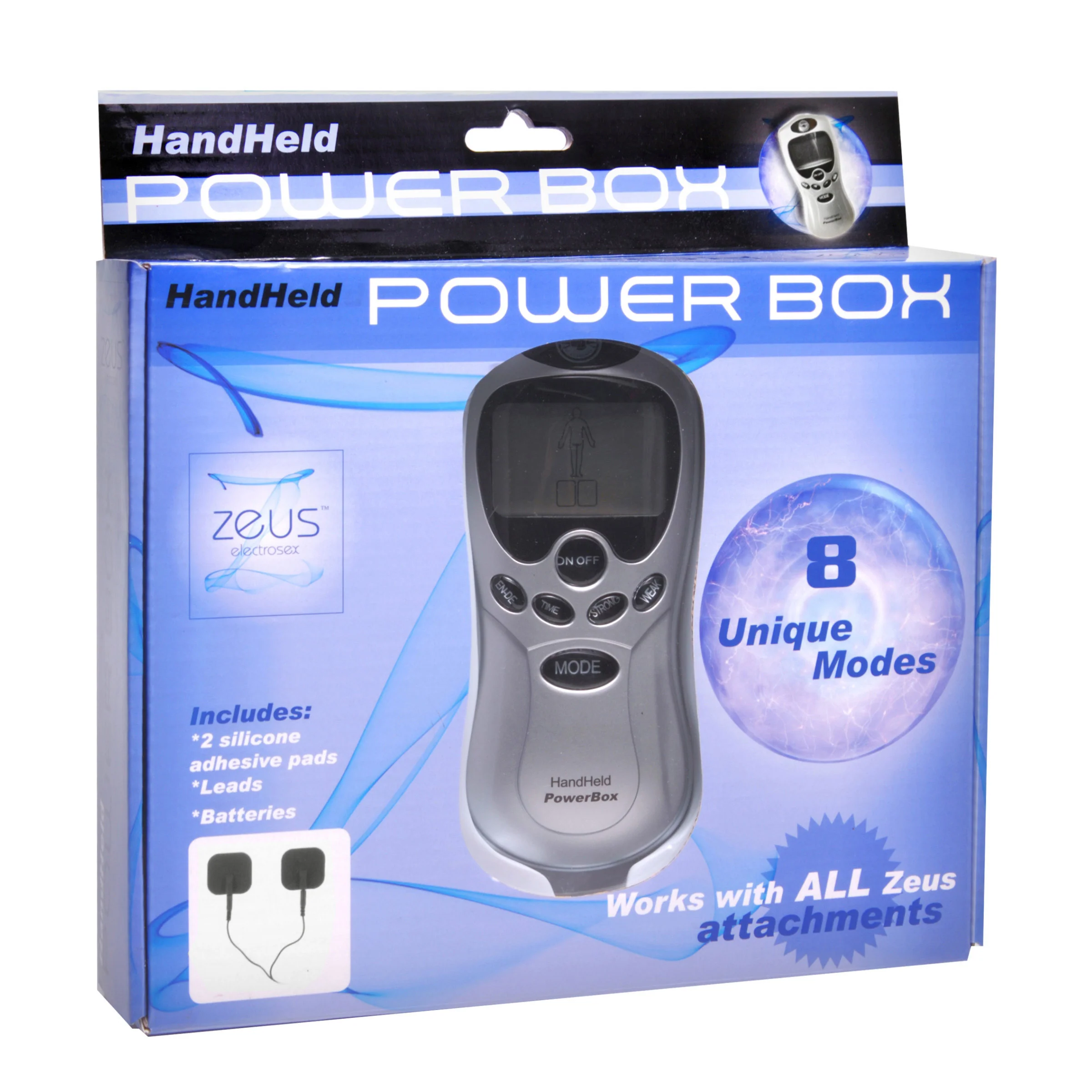 Zeus Handheld 8 Mode Power Box With Black Pads - Image 4