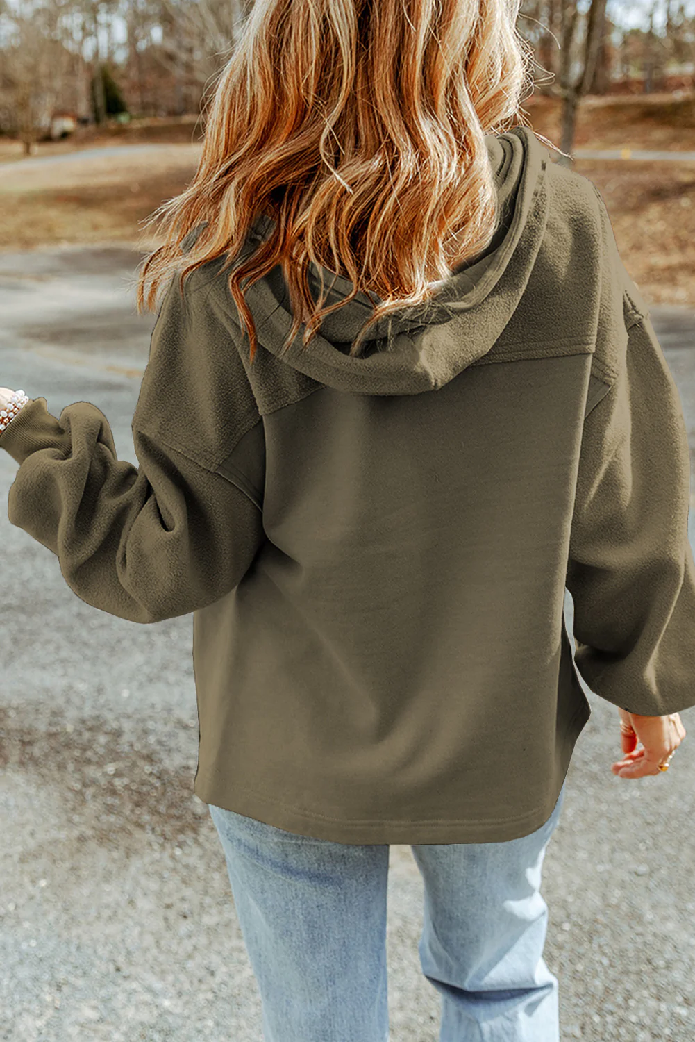 Zip-Up Drawstring Hooded Jacket - Image 15