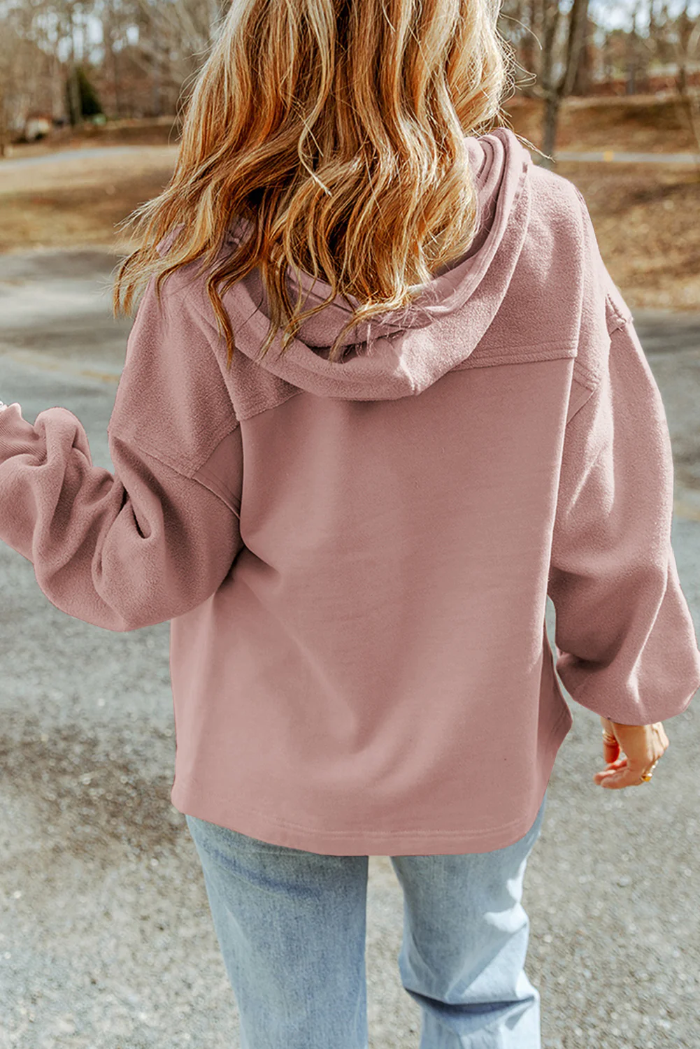 Zip-Up Drawstring Hooded Jacket - Image 7