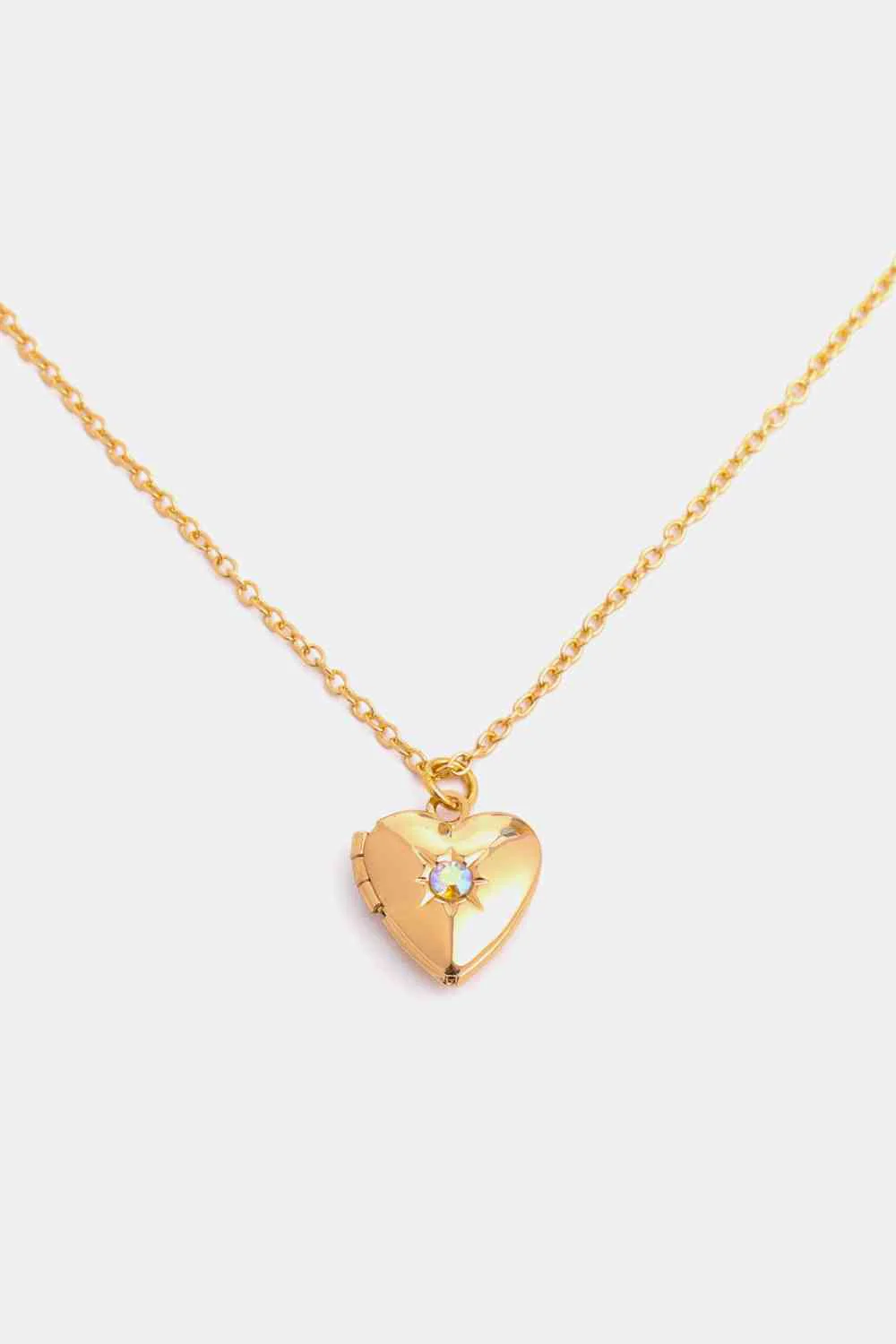 Zircon Heart Shape 14K Gold-Plated Pendant Necklace - Image 10